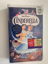 Cinderella VHS Walt Disney Masterpiece Collection NEW Sealed, Clamshell
