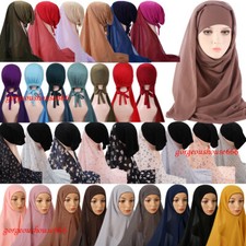 Ramadan Women One Piece Amira Hijab Turban Scarf Hat Muslim Headscarf Wrap Niqab