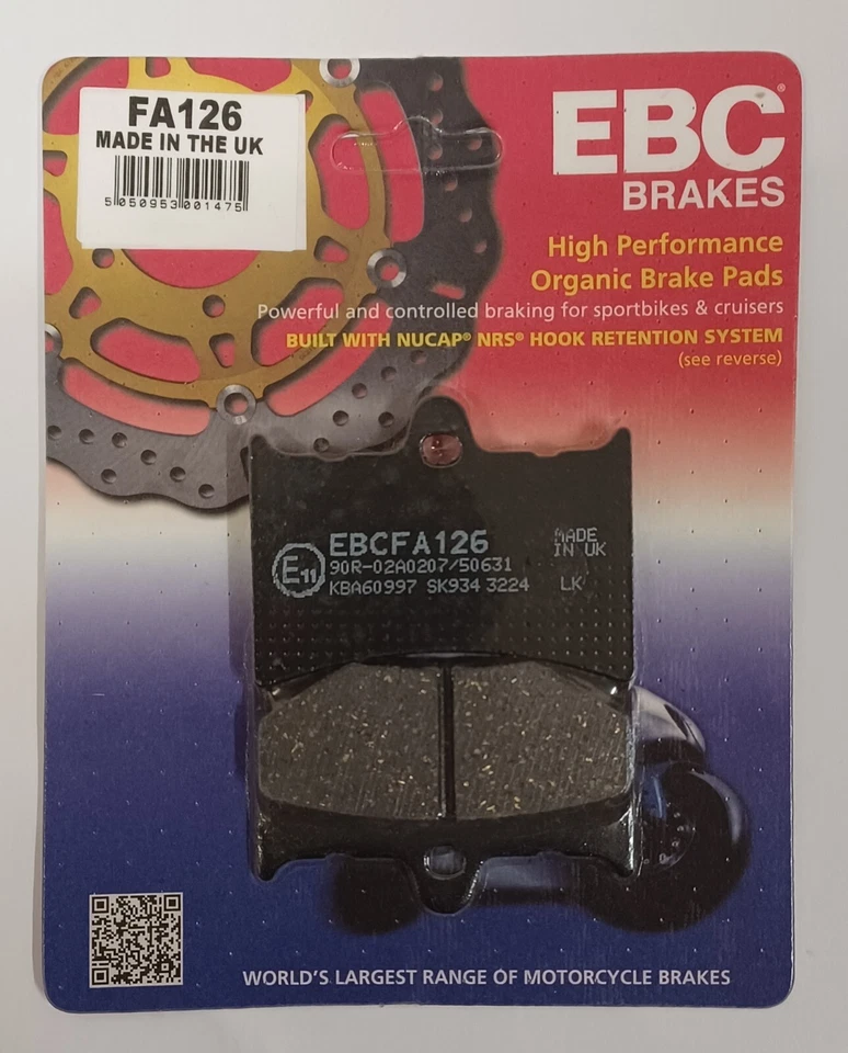 EBC Organique avant Et Arrière Disque Frein Plaquettes Aprilia RS125 (1992 '2005 - Photo 2/4