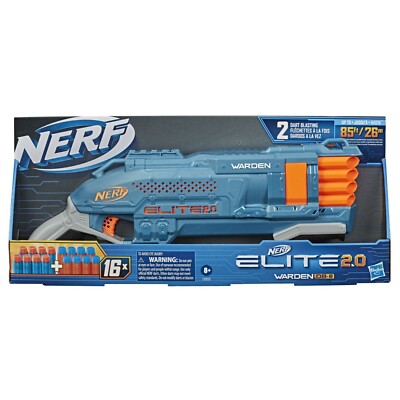 Nerf Elite 2.0 Warden DB-8 Blaster, 16 Nerf Darts New | eBay