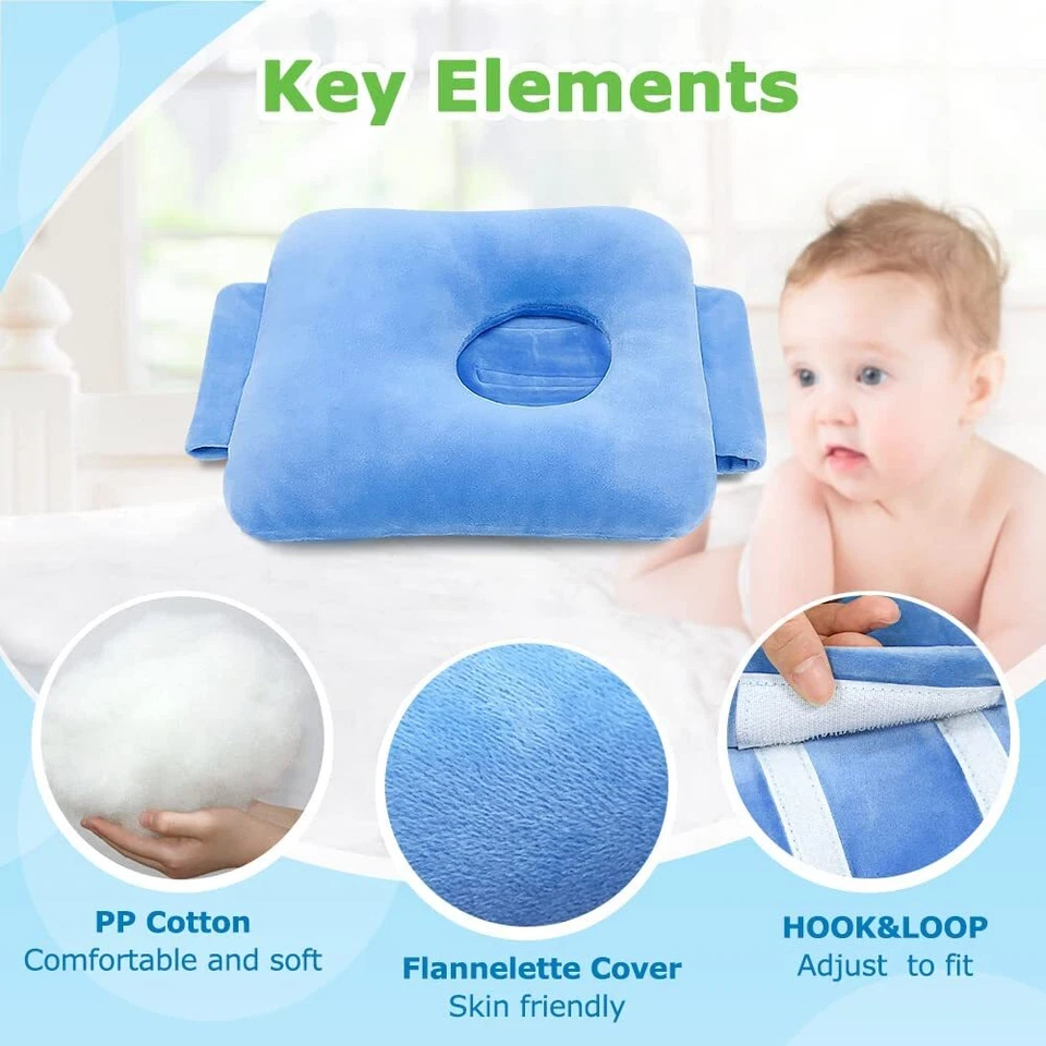 G Tube Tummy Time Pillow for Baby Feeding Tube Belt Pad Pillow with A Hole - Image 3 of 4