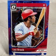 2024 Panini Donruss Optic Baseball Lou Brock Blue Velocity St. Louis Cardinals