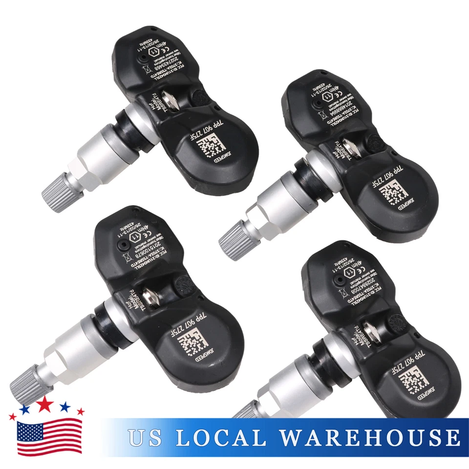 Juego de 4 sensores de presión de neumáticos TPMS para Audi A8 Quattro Volkswagen Touareg 433 MHz Foto 2 de 4