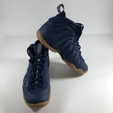 Nike Little Posite One GS Sz 5.5Y Foamposite Midnight Navy Gum Brown 644791-405