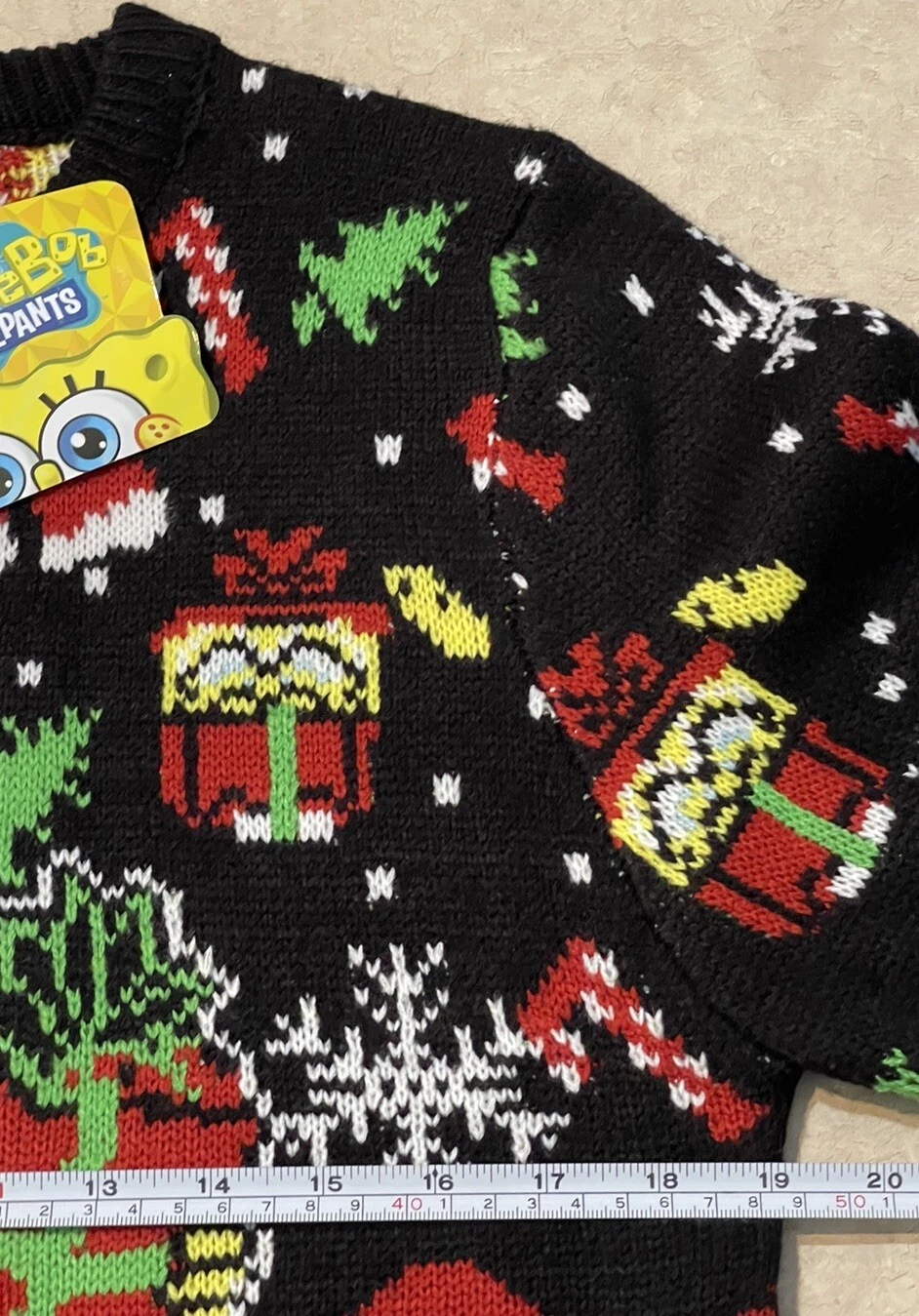 SpongeBob SquarePants Nick 90s Ugly Christmas Sweater Men’s Medium NWT