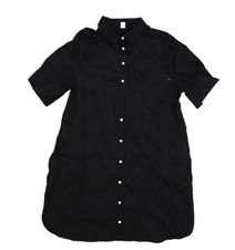Old Navy Short Sleeve Button Down Shirt Dress Relaxed Fit Knee Length Womens L