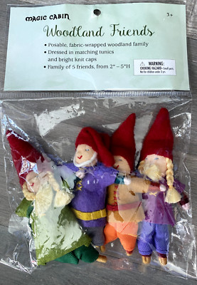 Magic Cabin Hearthsong Woodland Friends Fabric Wrapped dolls 2  5  Family New