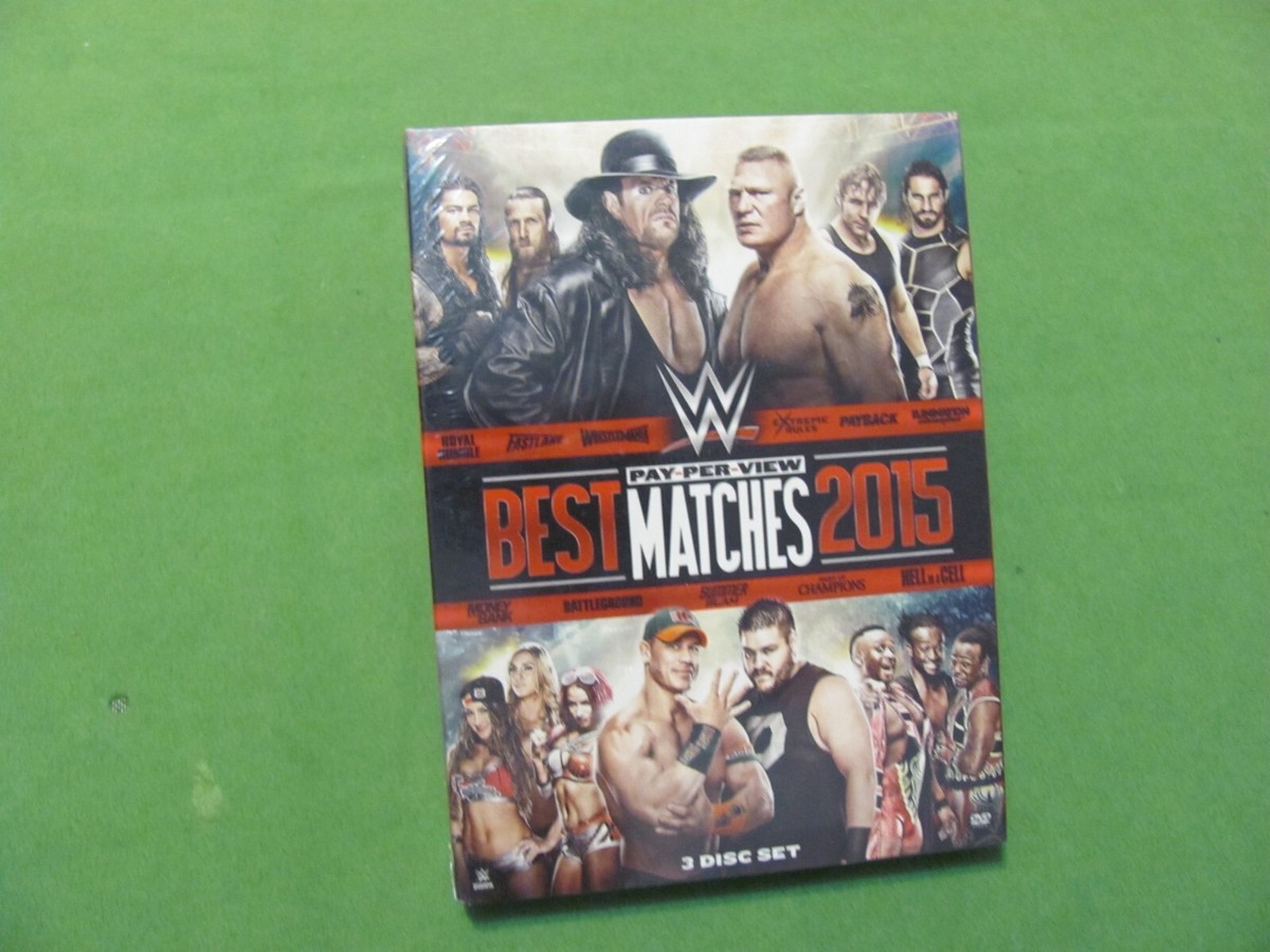 WWE: Best Pay-Per-View Matches 2015 (DVD, 2016, 3-Disc Set) for