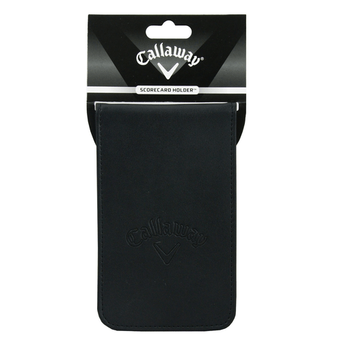 CALLAWAY DELUXE PU LEATHER GOLF SCORE CARD HOLDER +EMBOSSED CALLAWAY LOGO - Picture 2 of 4