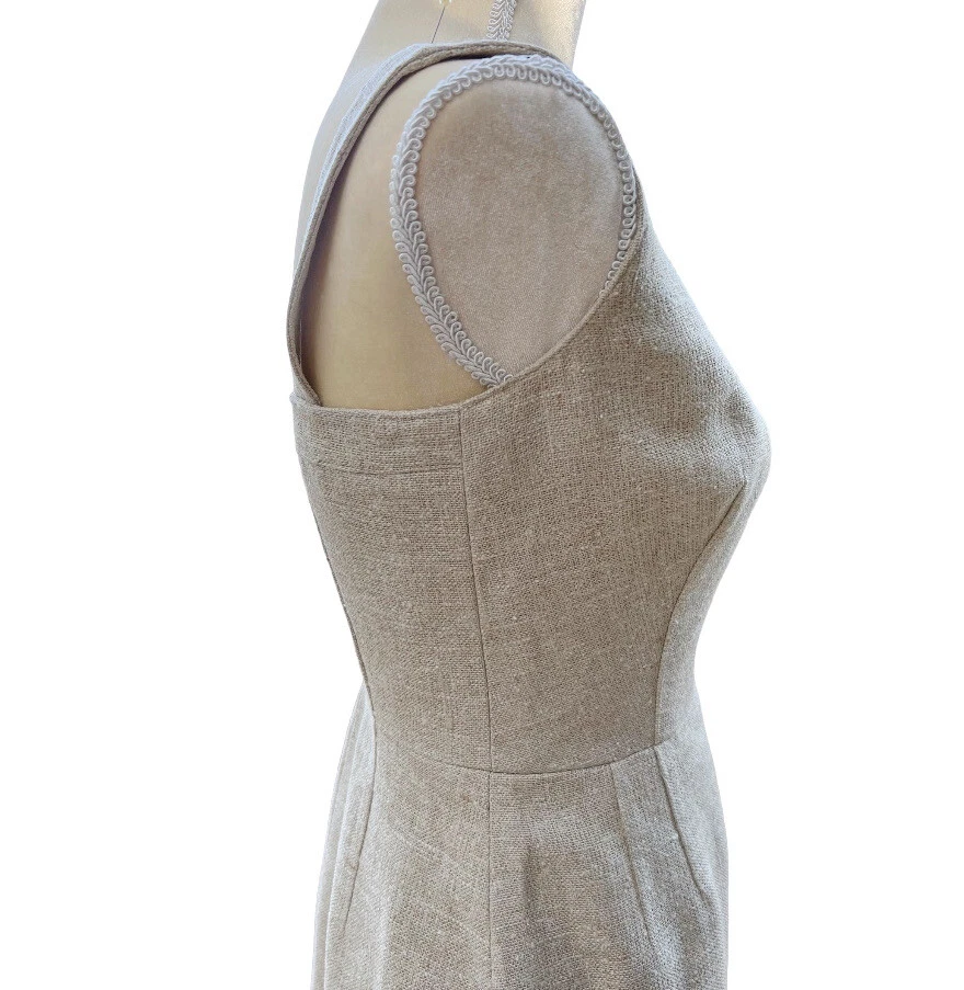 Abito Vintage Valentino Autentico Pura Seta Grezza Taglia 4 Italia