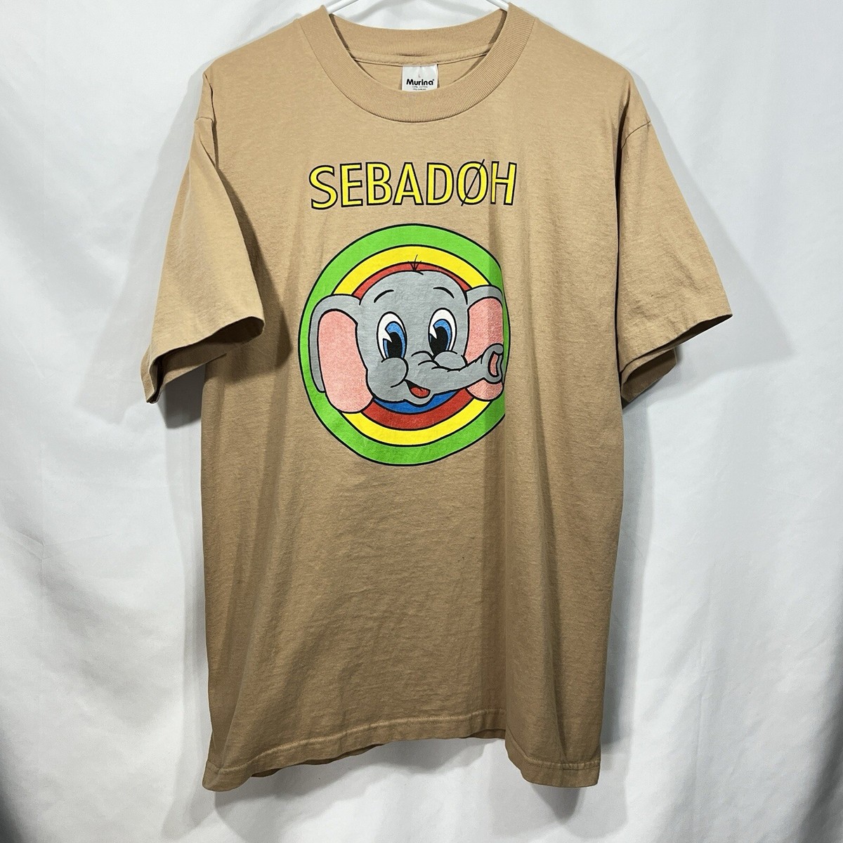SEBADOH Vintage 80s Band Mens L Shirt Murina Sand Elephant T-shirt