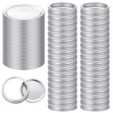72Pcs Canning Lids with Rings Wide Mouth for Canning Jars, Ball,Kerr, Split L...
