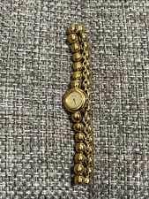 Seiko 1E20-0070 goldfarbener Quarz-Armreif Damenuhr Japan
