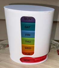 New Best 7 Days of the Week Daily Pill Vitamin Dispenser Color Coded Organizer