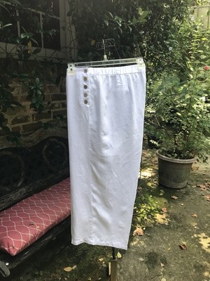 J Jill-  WHITE LOVE LINEN WIDE LEG PANTS- Size XL- VGUC