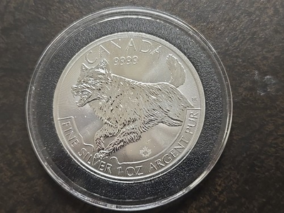 #ad #ad 2018 Canada Wolf 1 oz .9999 Fine Silver Round Coin $99.95