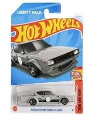 Hot Wheels Nissan Skyline 2000GT-R LBWK Gray Then and Now 1/10