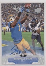 2014 Upper Deck Star Rookies Silver Spectrum /10 Shaquelle Evans #187 Auto pn1