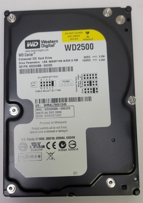 Western Digital WD2500BB-55GUC0 HDD, 250 GB , IDE/ATA/ATAPI-6 - Tested w/pics