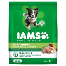 IAMS Proactive Health Adult Minichunks Dry Dog 30 Pound (Pack of 1), Chicken  2.23 per pound