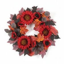 K&uuml;nstlicher Sonnenblumenkranz Herbstlich Herbstblumenkranz Schichtige Optik