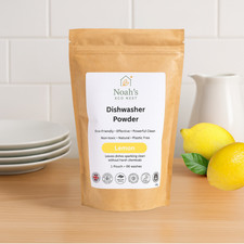 Natural Dishwasher Detergent Powder Eco-Friendly Non-Toxic Plant-Based Lemon 1kg