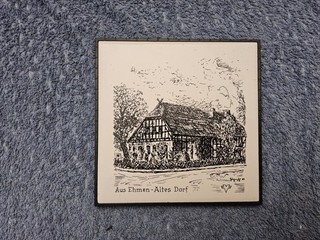 Sammel Fliese mit dem Fachwerkhaus im Alt Ehmen
