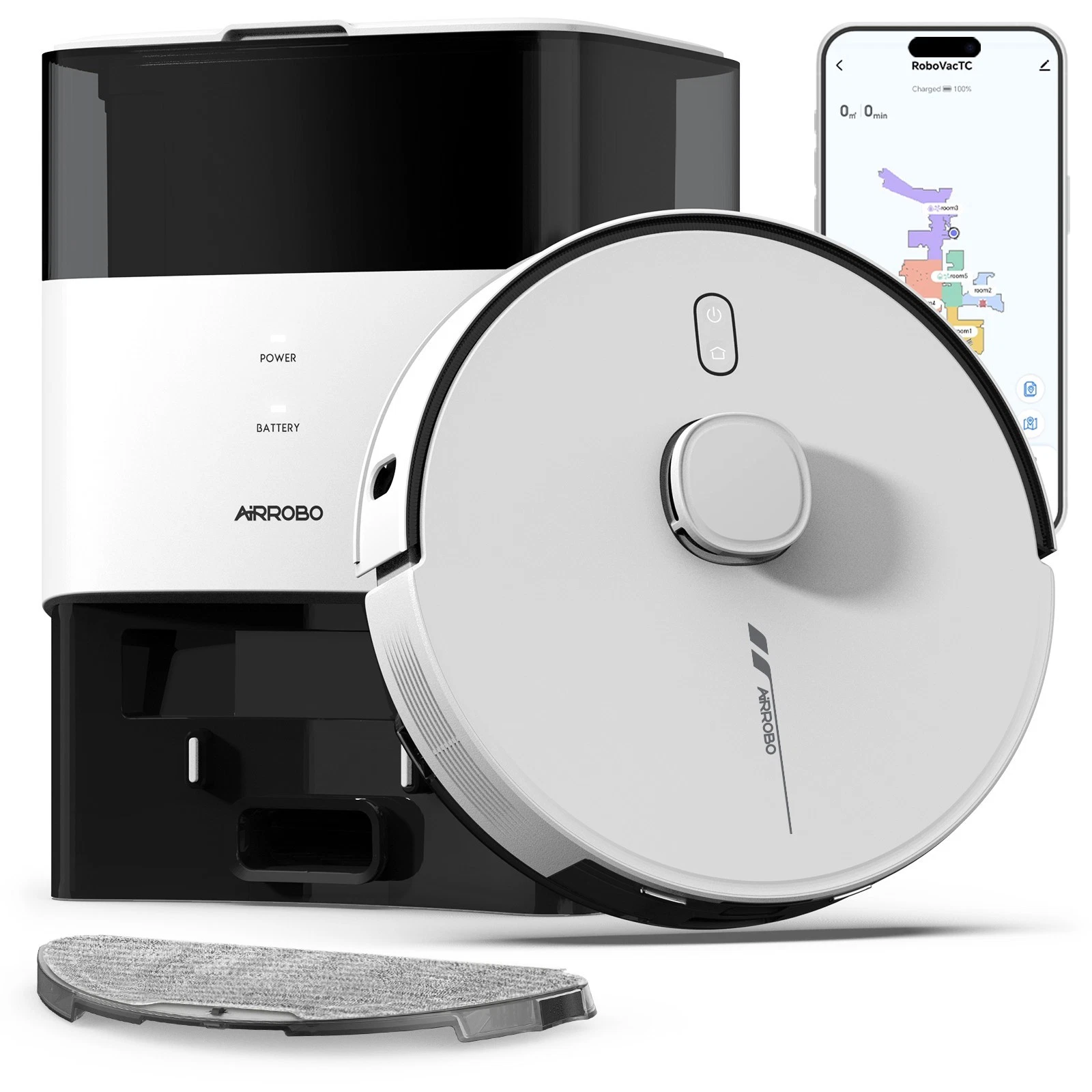 AIRROBO L60+ Self-Emptying Robotic Robot Vacuum and Mop Home Mapping 6000PA
Opens in a new window or
