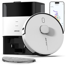 AIRROBO L60+ Self-Emptying Robotic Robot Vacuum and Mop Home Mapping 6000PA