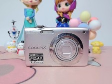 Used Nikon COOLPIX S3000 Pop Silver Compact Digital Camera English Menu