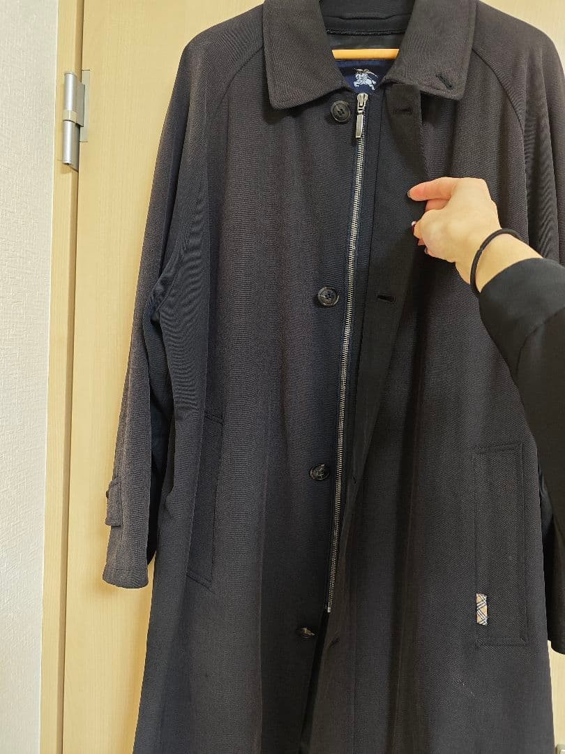 BURBERRY LONDON Men's Black Balenciaga Coat, Size L, Made in Japan thumbnail 5