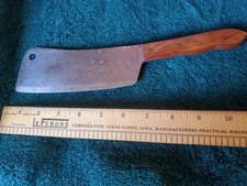 Vtg Utica Super Edge Meat Cleaver 11" Butcher Knife Made In USA 