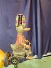 Vintage Lamp with  Tin Mechanical Wind-Up Duck on a Bike Toy.  One of a kind! — photo 6