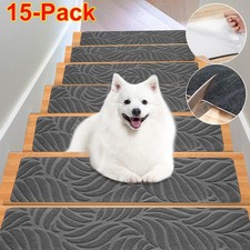 15 Pack Stair Treads Non Slip for Wooden Steps Stair Runner Carpet Treads Indoor