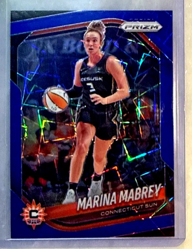 Marina Mabrey 2025 WNBA Panini Prizm Blue Velocity Prizm Card #18 Sun
