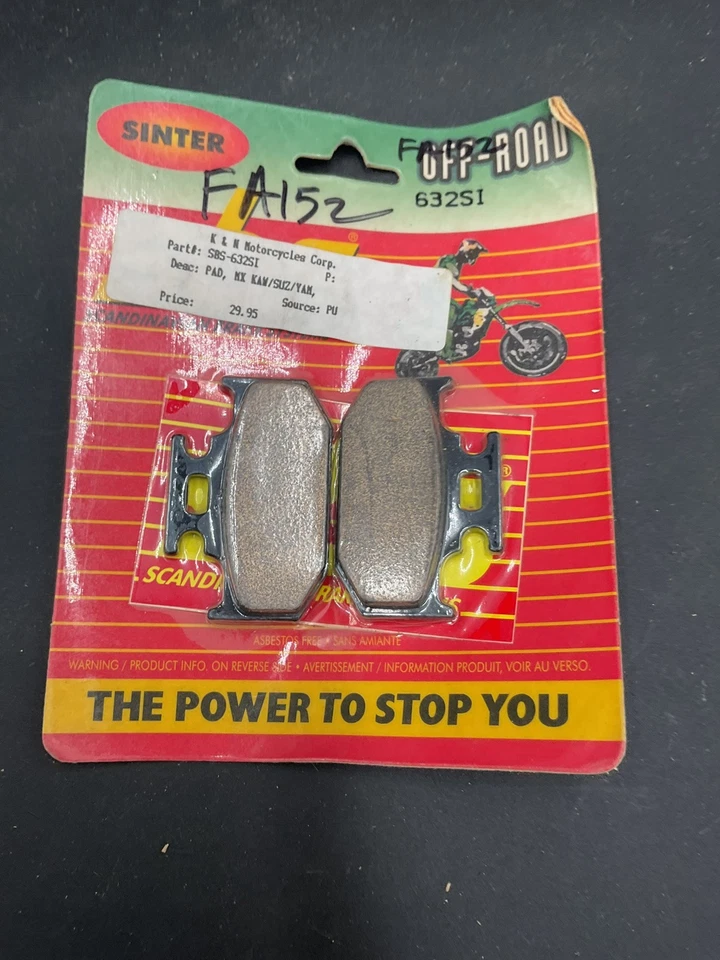 ЗАДНИЕ ТОРМОЗНЫЕ КОЛОДКИ KAWASAKI KX125 1989/94 KX250 1989/94 KX500 1989/95 SBS 632SI - Изображение 3 из 4