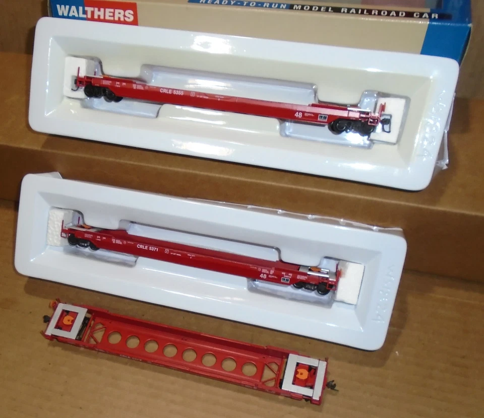 : Walthers HO _ Lot of 3 "COE Rail Leasing Husky Stand Alone Stack Car" w/ Boxes - Image 4 of 4