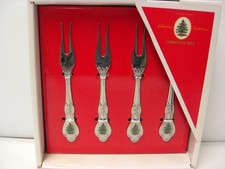SPODE Christmas Tree Set of 4 Cocktail Forks. NIB. 4005808