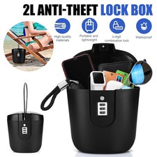 Portable Safe Box Combination Security Lockbox with Code Waterproof Case Travel