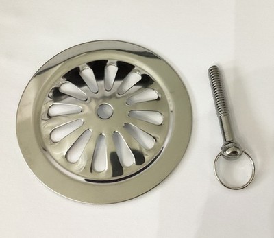 Traditional Antique Style Clawfoot Tub Chrome Overflow Cover Plate Bolt & Ring