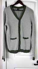 Janie And Jack Unisex Herringbone Cardigan Green Button Youth 18 Preppy Academia