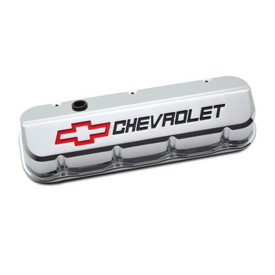 Proform 141-877, Pair Valve Cover Slant-Edge for BB Chevy Tall Baffled Aluminum