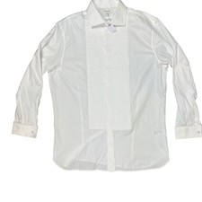 Banana Republic Mens XL White Pleated Tuxedo Shirt French Cuff Classic NWT NEW