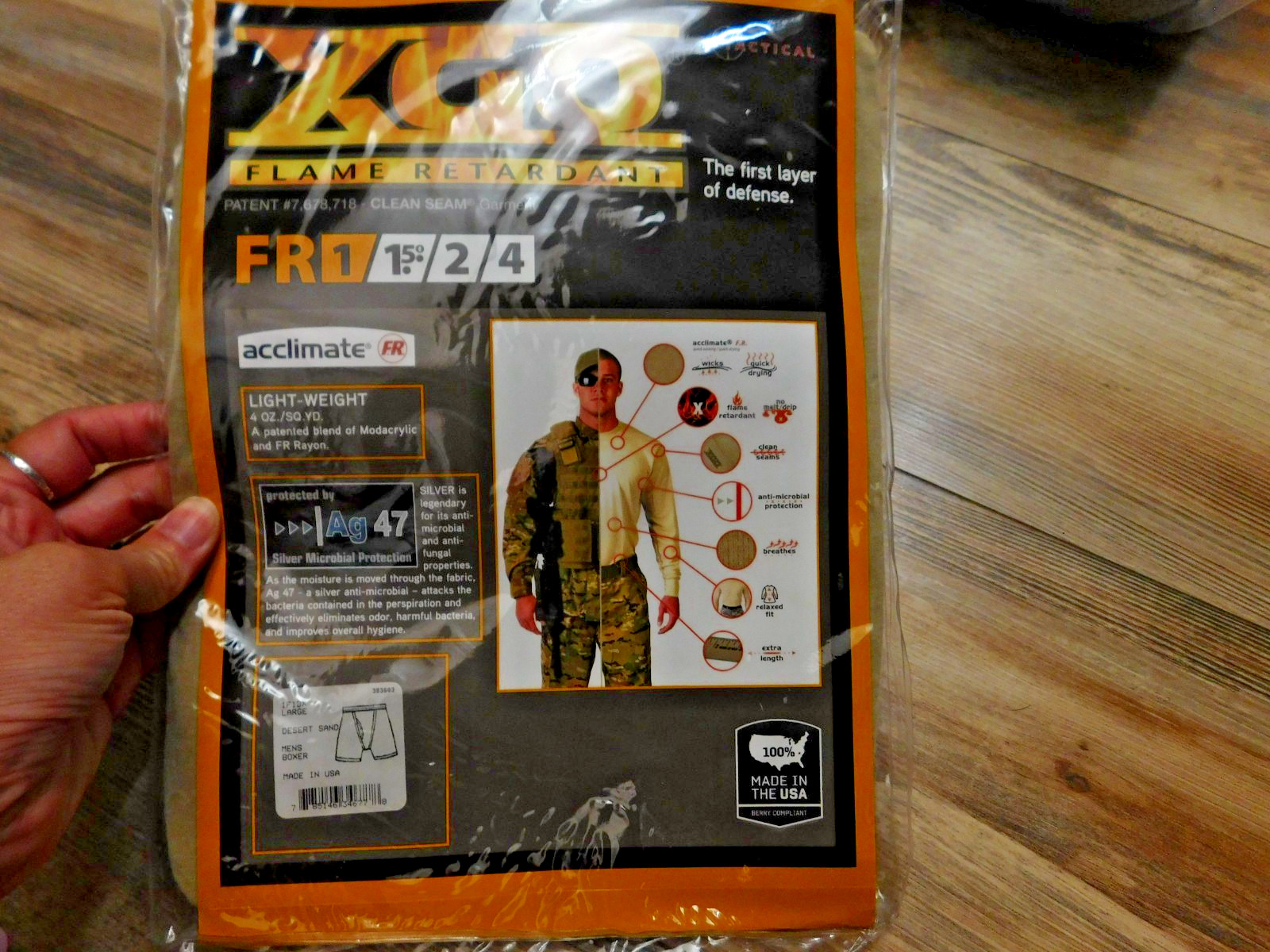XGO FIRE RETARDANT LIGHT WEIGHT DESERT SAND MENS BOXER SIZE LARGE NEW