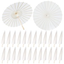Aodaer 24 Pack 33 Inches Paper Umbrellas Wedding Chinese Japanese Parasol Paper