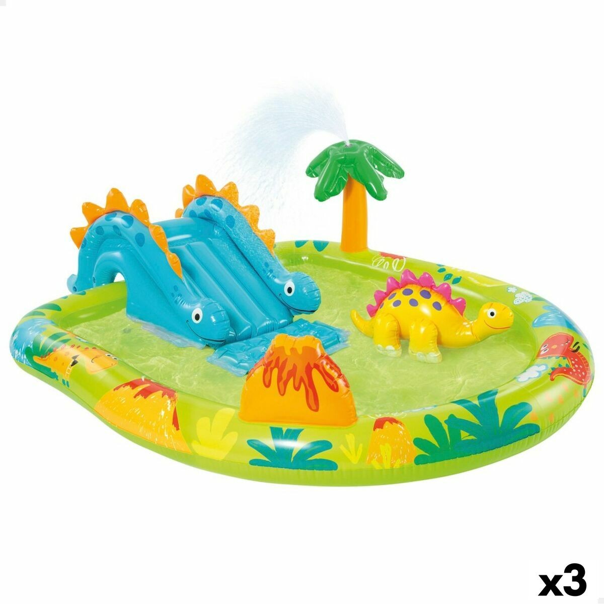 Piscina Hinchable para Niños Intex Parque de juegos Dinosaurios 191 x 58 x 15