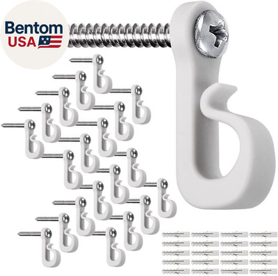 20PCS Q-Hanger, Home Christmas Lights Hanger Hooks with Phillips Screw for Garag