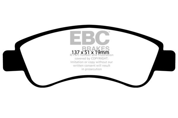 EBC DP51374NDX BRAKE PAD SET DISC BRAKE Front