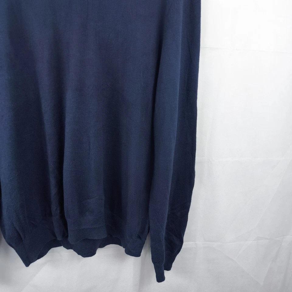 Eddie Bauer Kaschmir Pullover Herren M Navy V-Ausschnitt Cashmere Strickpullover - Bild 3 von 4