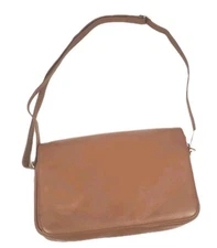 ILI New York Toronto Leather Front Flap Crossbody Tan Purse Bag 6959 NWT